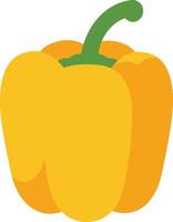 Minimalist Yellow Bell Pepper Art with Clean White Background vector
