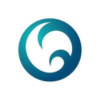 Abstract Gradient Blue Swirl Tribal Sphere Logo Template Illustration Design. vector