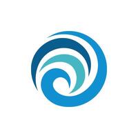 Abstract Blue Swirl Tribal Sphere Logo Template Illustration Design. EPS 10. vector