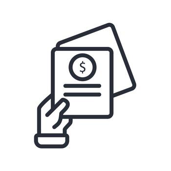 Tax icon. .Editable stroke.linear style sign for use web vector