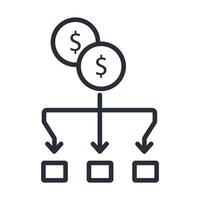 expense icon. .Editable stroke.linear style sign for use web vector