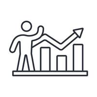 growth icon. ,.Editable stroke.linear style sign for use web design,logo.Symbol illustration. vector