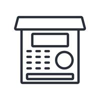 ATM icon. .Editable stroke.linear style sign for use web design, vector