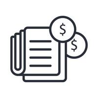 Statement icon. .Editable stroke.linear style sign for use web design,logo.Symbol illustration. vector