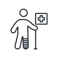 injury icon. sign for use web design,logo.Symbol illustration. vector