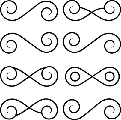 Elegant Swirl Infinity Designs Decorative Flourishes, Graphics
