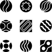 Abstract Black and White Geometric Shapes Circular, Square Patterns vector