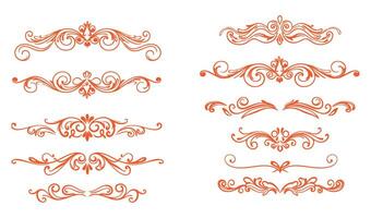 Decorative Leaf and Swirl Ornament Set for Timeless Branding and Invitations vector