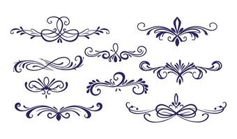 Elegant Leaf and Floral Ornament Set for Sophisticated and Creative Artwork vector