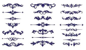 Decorative Leaf and Swirl Ornament Set for Stylish Artwork and Branding vector