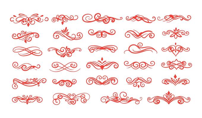 Decorative Leaf Swirl Ornament Set for Refined and Creative Projects