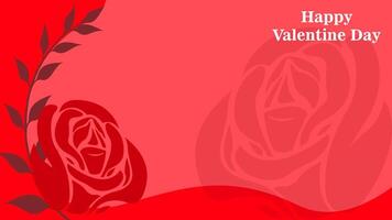 Valentine's Day Celebration Graphic Illustration Background, with rose shadow, Copy Space Area. Suitable to be placed on content with that theme. vector