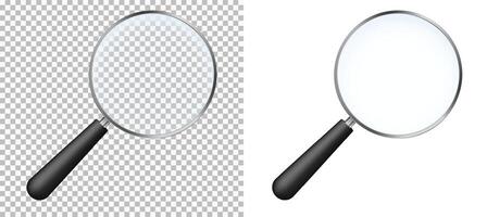 Optical magnifying glass set. Scaling and exploring tool vector