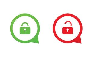 Good and bad password notification icon vector