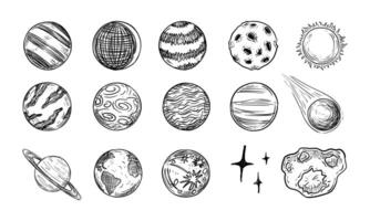 Galactic Wonders handdrawn collection vector