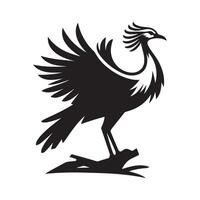 Secretarybird Silhouette Vectors for Science and Nature Publications