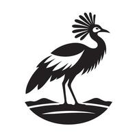 Creative Secretarybird Silhouette Vectors Art for Wildlife Projects