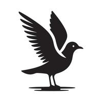 Customizable Grey Gull Silhouettes for DIY Design Projects vector