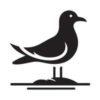 Stylish Grey Gull Silhouette Vectors for Web and Print Media