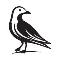 Creative Grey Gull Silhouettes for Ocean-Themed Designs vector