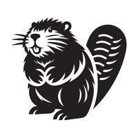 High-Quality Swamp Beaver Silhouettes for Environmental Branding vector