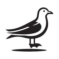 Grey Gull Silhouettes for Nature and Coastal-Themed Products vector
