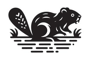 Versatile Swamp Beaver Silhouettes for Your Digital and Print Projects vector