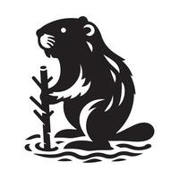 Download Swamp Beaver Silhouettes for Graphic Design Projects vector