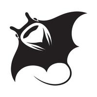 Premium Silhouette Vectors of Giant Oceanic Manta Rays for Marine Logos