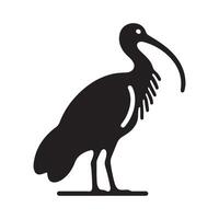 Create Unique Wildlife Illustrations with Black-Headed Ibis Silhouettes vector