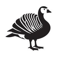 Barnacle Goose and Ibis Silhouettes for Web and App Design vector