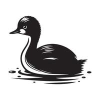 Little Grebe Silhouette Vectors Files for Instant Use in Design