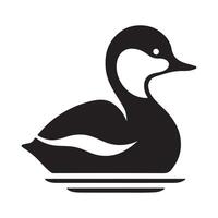 Elegant Little Grebe Silhouettes for Modern Graphic Applications vector