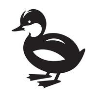 Stylized Little Grebe Silhouette Vectors for Modern Graphics