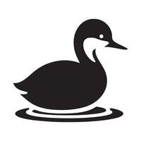 Elegant Little Grebe Silhouette Illustrations for Unique Graphics vector