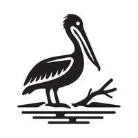 Spot-Billed Silhouettes Great for Wildlife Conservation Projects vector