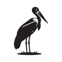 Marabou Stork Silhouette Illustrations Ideal for Nature Projects vector