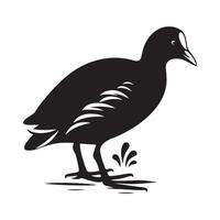 Common Moorhen Silhouettes for T-Shirts, Mugs, and Merchandise vector