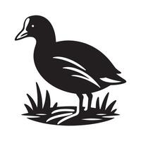 Common Moorhen Silhouette Art for Unique Branding Projects vector
