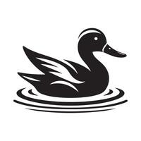 Yellow-billed Teal Silhouette Vectors Set for Nature and Bird Illustrations