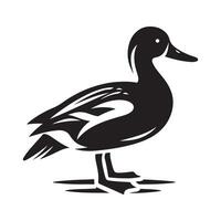 Perfect Yellow-billed Teal Silhouette Vectors for Nature and Travel Websites