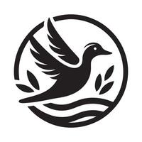 Get Premium Ringed Teal Silhouette Vectors for Nature Projects