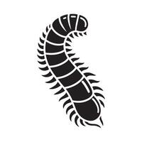 Insect Silhouette Vectors Detailed Centipede for Web and Print