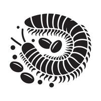 Editable Centipede Silhouette Vectors for Creative Graphic Projects