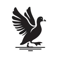 Vectors Illustrations of White-Winged Coot Silhouettes Perfect for Logos