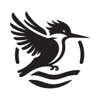 Minimal Kingfisher Silhouette Vectors Graphics for Elegant Creations