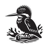 Kingfisher Silhouette Vectors Illustrations for Unique Wildlife Projects
