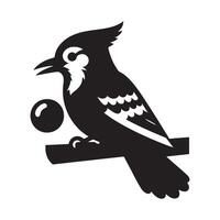 Blue Jay Silhouette Graphics for T-Shirts and Merchandise vector