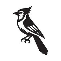 Blue Jay Silhouette Graphics Perfect for Custom Projects vector
