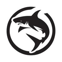 High-Resolution Blacktip Shark Silhouettes for Printing Projects vector